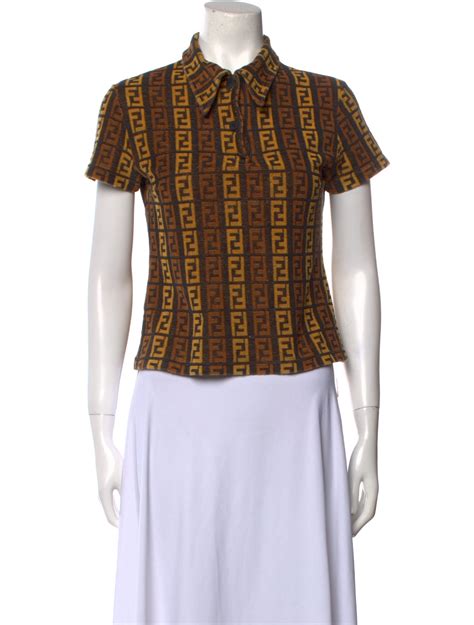 fendi button up blouse|Fendi lace tops.